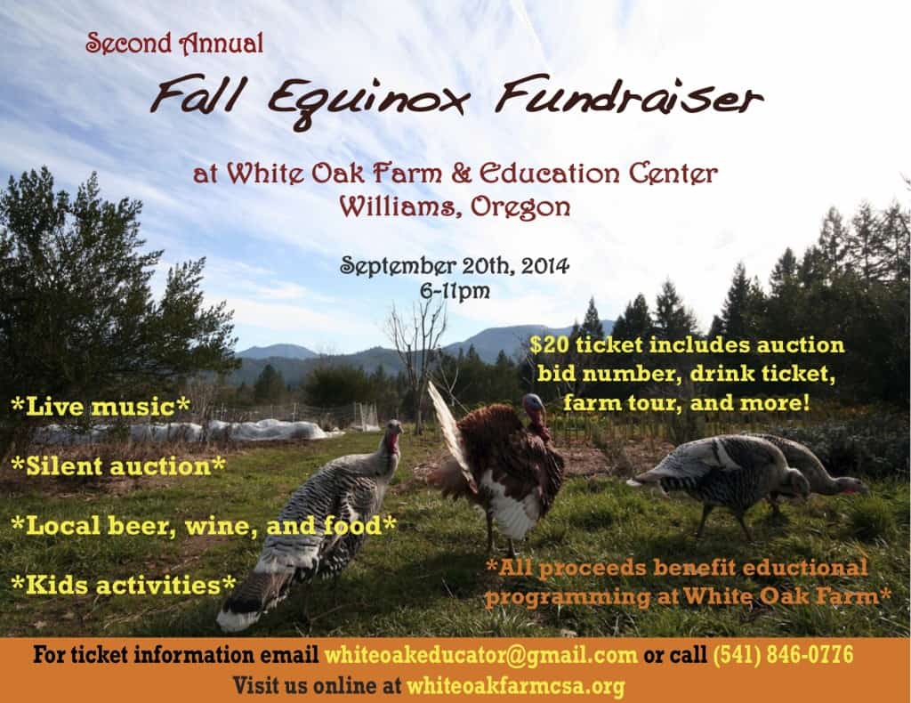 white oak fall equinox fundraiser 2014